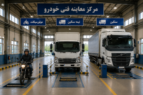 حدود مجاز صدای موتورسیکلت و خودروهای سنگین، نیمه سنگین و سبک در مراکز معاینه فنی